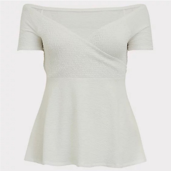 Torrid Off shoulder peplum top - Picture 6 of 6